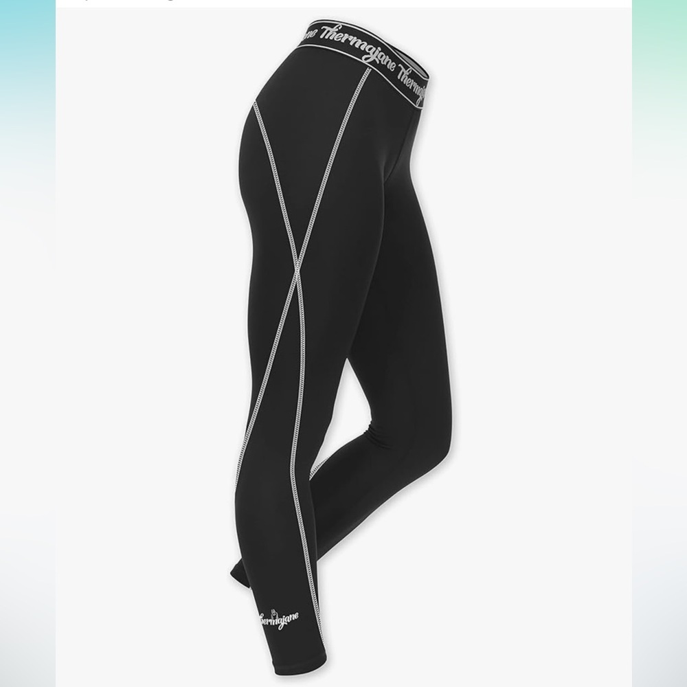 🖤 🆕 Thermajane Black Compression Leggings | XS | 4-Way Stretch
